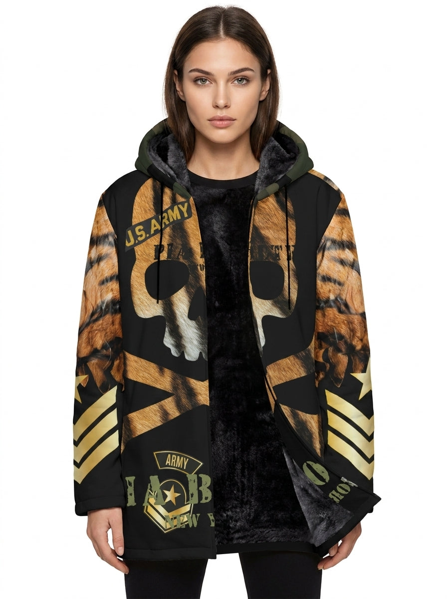 Hoodie Jacket black Tiger Skull unisex - PIA BOLTE® COUTURE