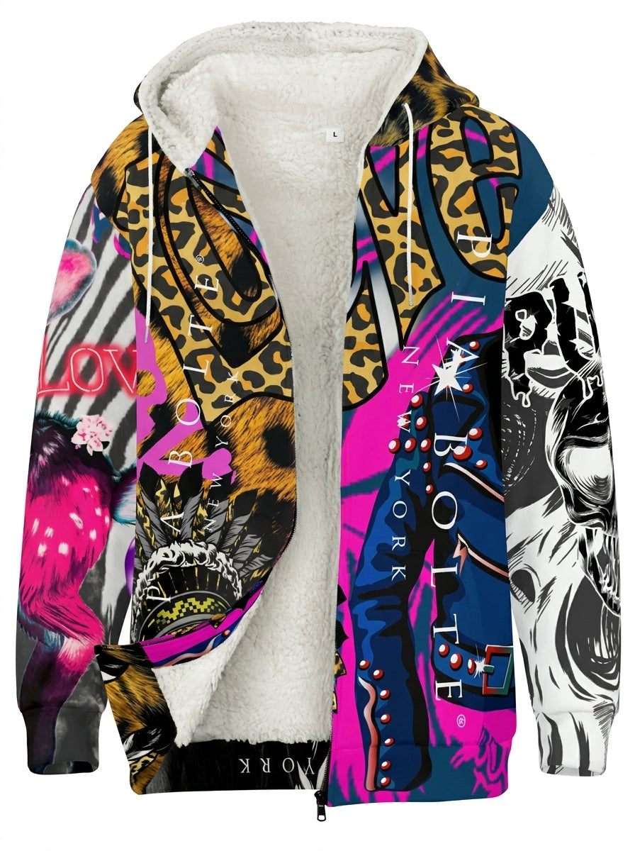 Hoodie jacket leo pink (unisex) - PIA BOLTE® COUTURE