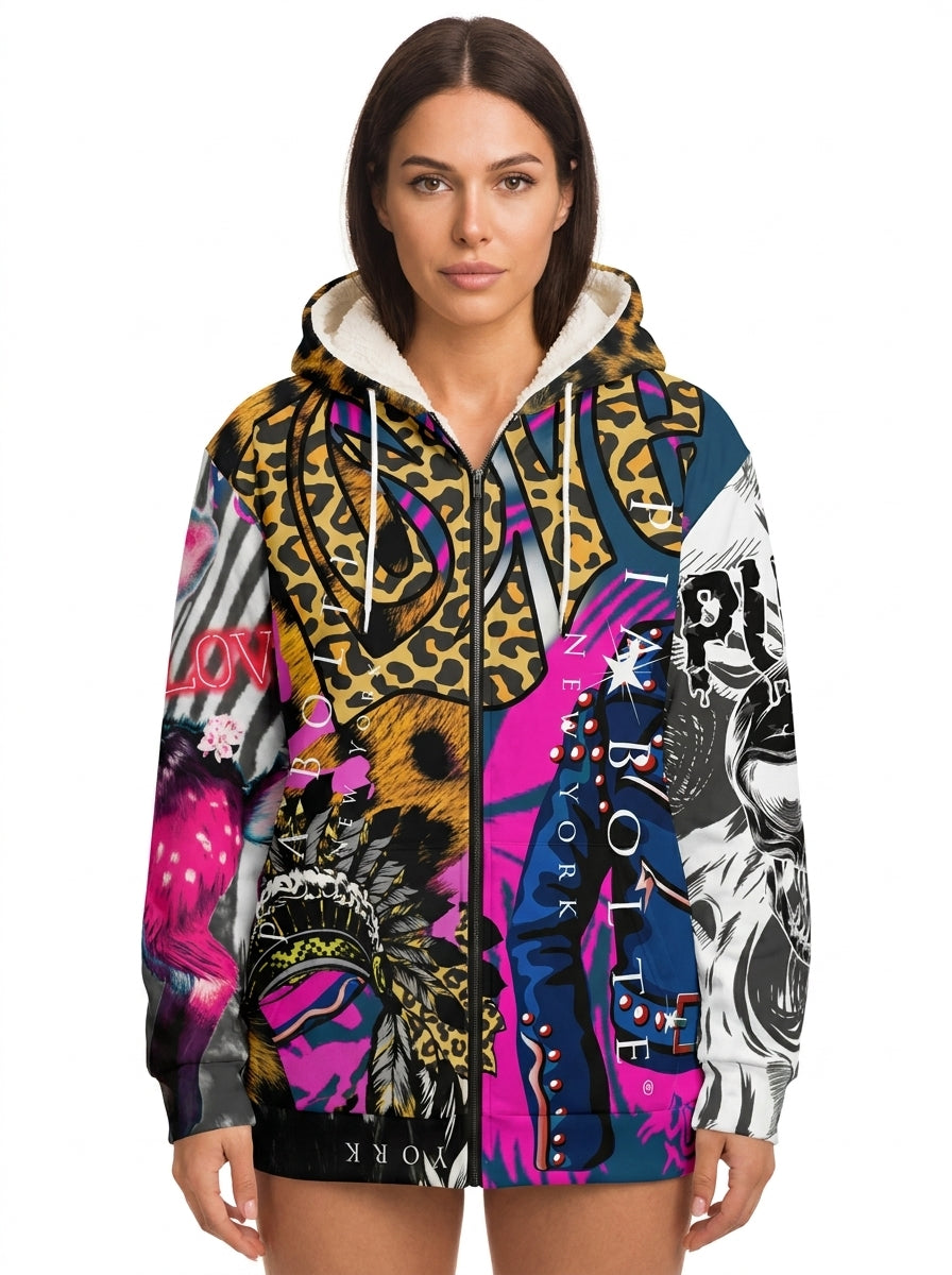 Hoodie jacket leo pink (unisex) - PIA BOLTE® COUTURE