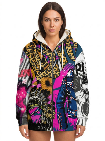 Hoodie jacket leo pink (unisex) - PIA BOLTE® COUTURE