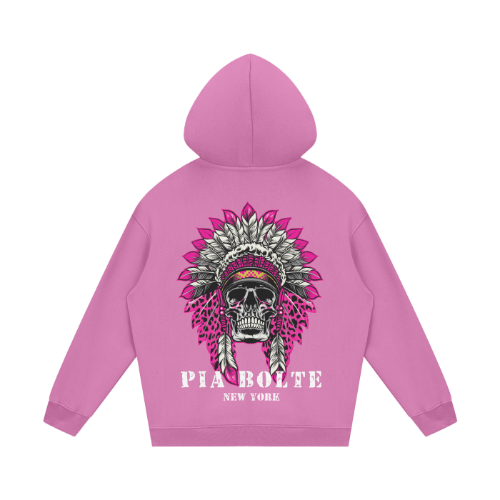 Hoodie pink LOVE chief indiana skull (unisex) ᴸᴵᴹᴵᵀᴱᴰ