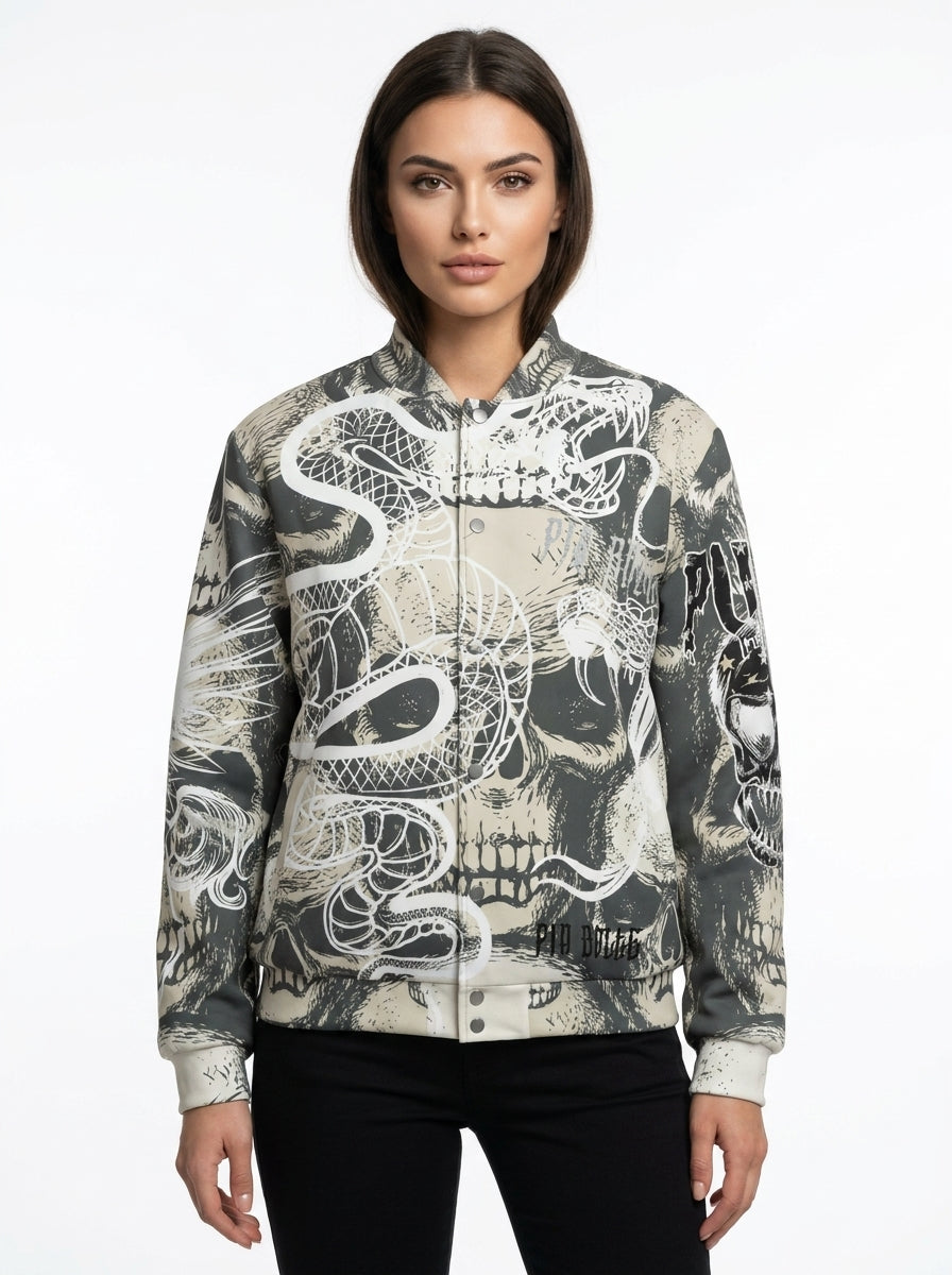PIA BOLTE® Hoodie - Skull black/white - PIA BOLTE® COUTURE