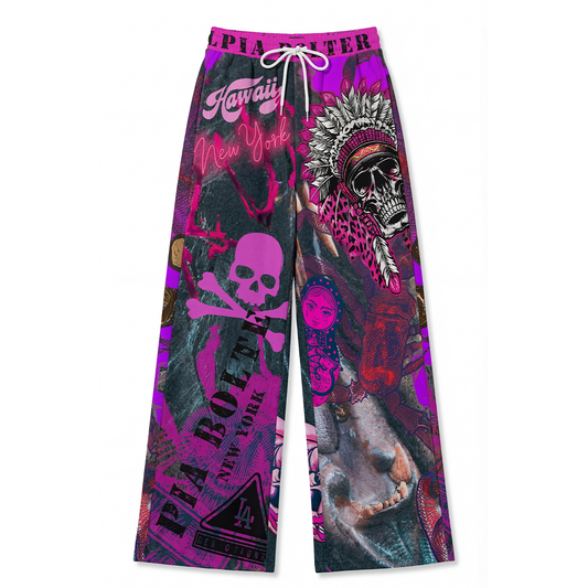 PIA BOLTE® Hose - Pink Indiana Skull