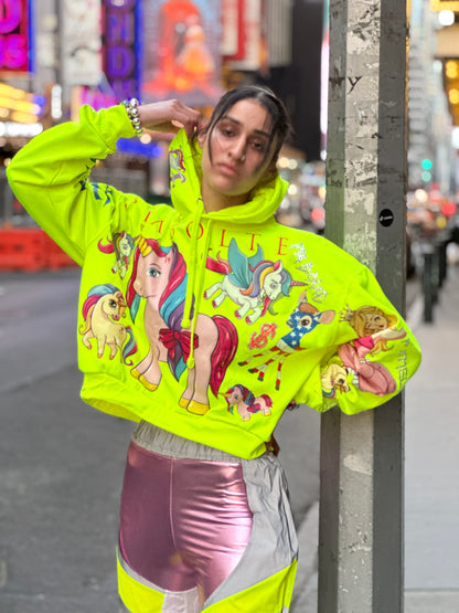 Hoodie CROP UNICORN & Dog