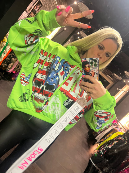 CROP neon GREEN