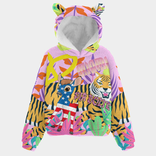 Kids Sweatshirt With Ear Miami tiger bambii  ᴸᴵᴹᴵᵀᴱᴰ