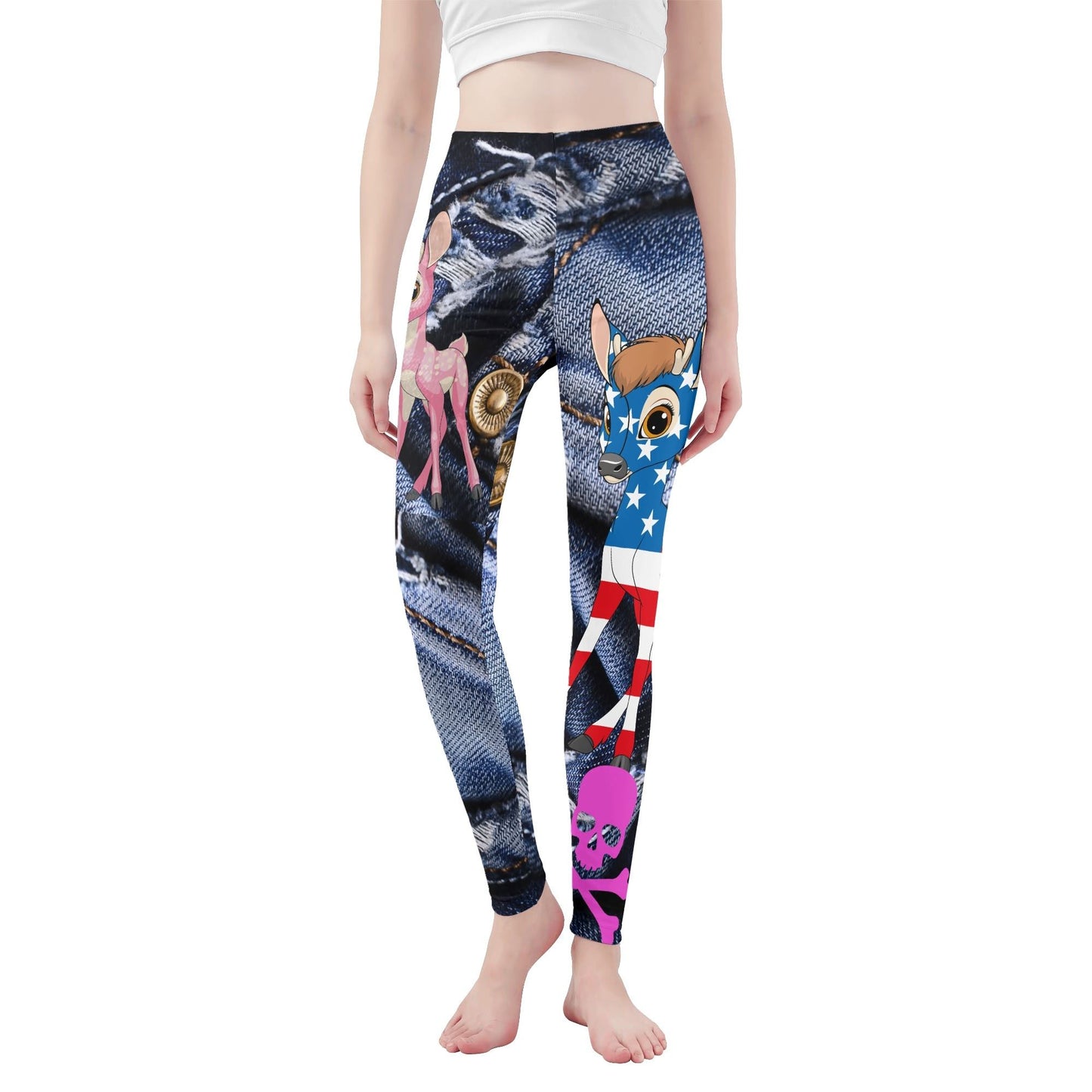 Leggings Yoga Pants Bambii Skull  ᴸᴵᴹᴵᵀᴱᴰ