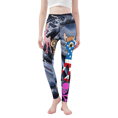 Leggings Yoga Pants Bambii Skull  ᴸᴵᴹᴵᵀᴱᴰ