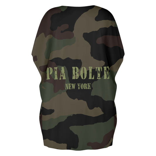 PIA BOLTE® Kleid - loose camouflage Jesus 77 ᴸᴵᴹᴵᵀᴱᴰ