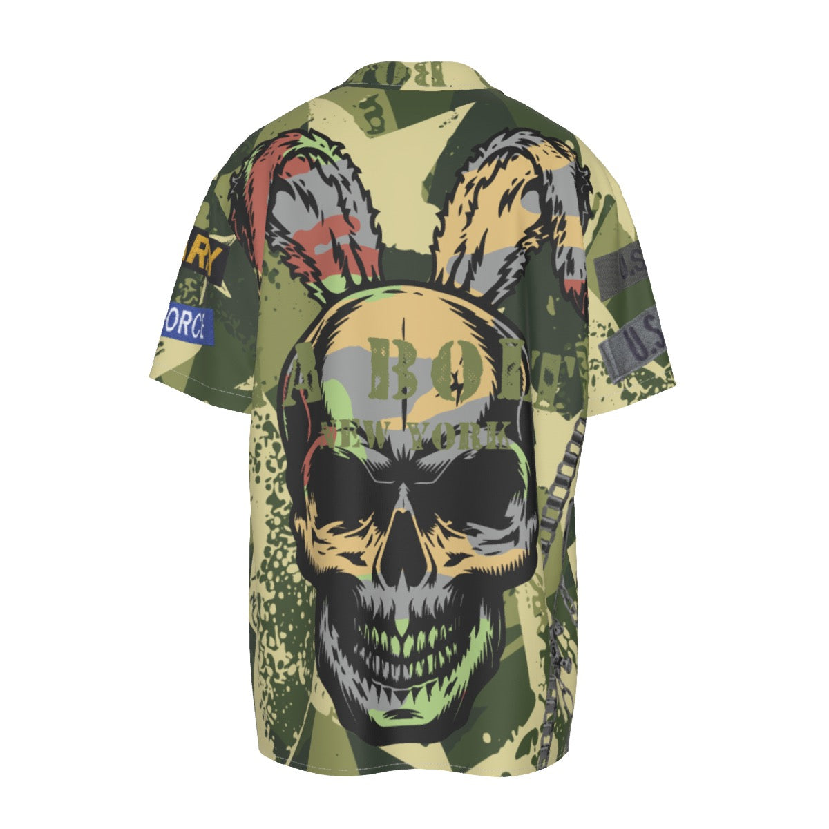 Men Silk Short-Sleeved Shirt U.S. Army Star ᴸᴵᴹᴵᵀᴱᴰ