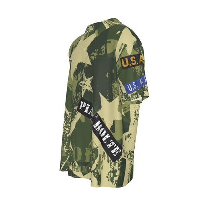 Men Silk Short-Sleeved Shirt U.S. Army Star ᴸᴵᴹᴵᵀᴱᴰ