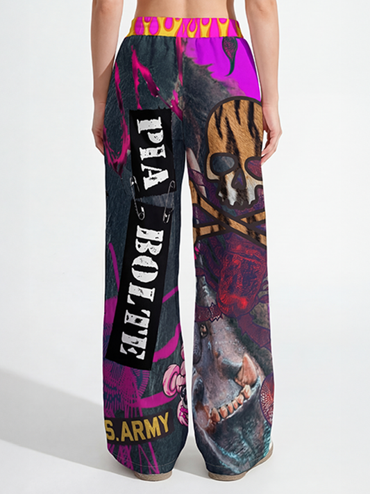 PIA BOLTE® Hose - Pink Indiana Skull