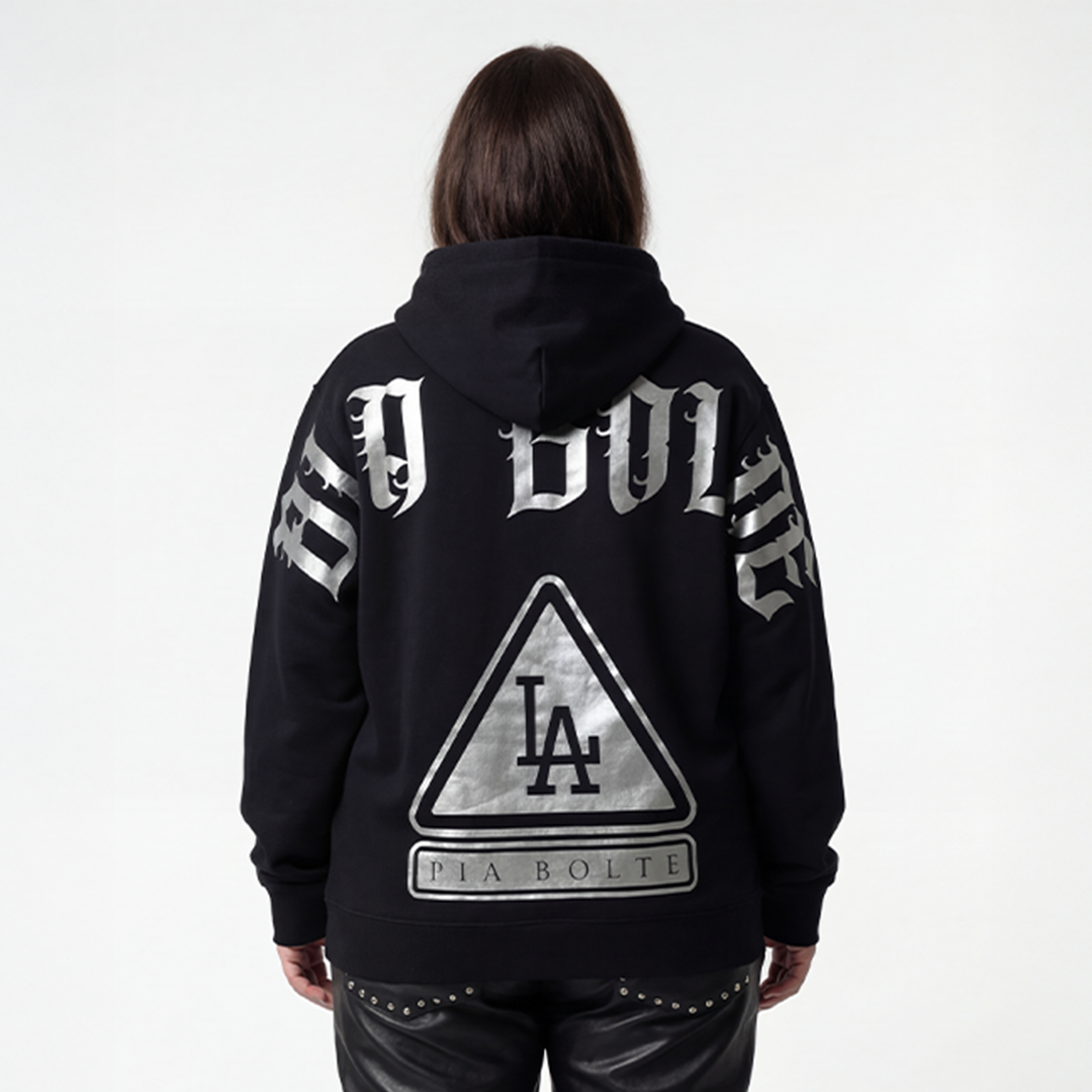 Hoodie LA black gold or silver