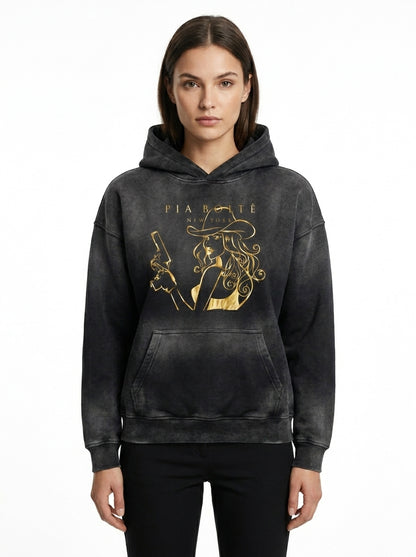 PIA BOLTE® HOODIE – Gold Noir Cowgirl