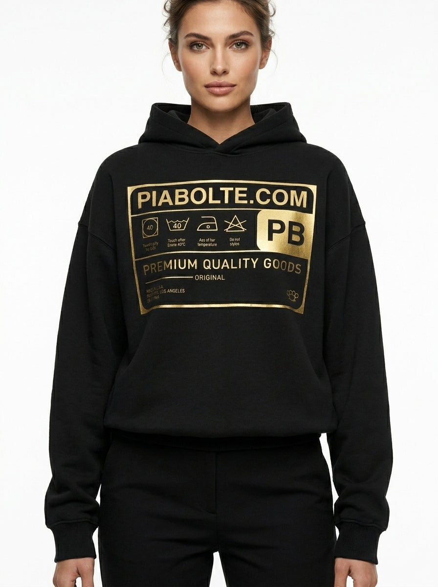 PIA BOLTE® Hoodie - Golden Retro Label - PIA BOLTE® COUTURE