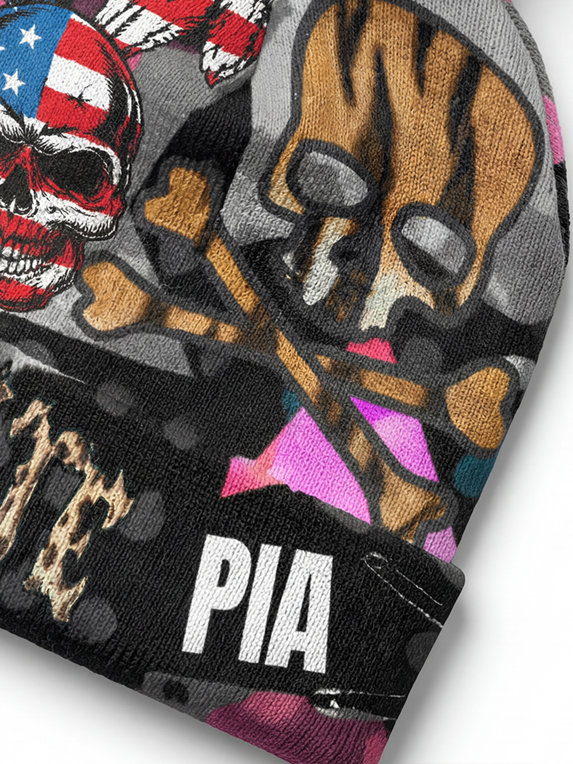 PIA BOLTE® Beanie – Leo Pink Skull Edition - PIA BOLTE® COUTURE