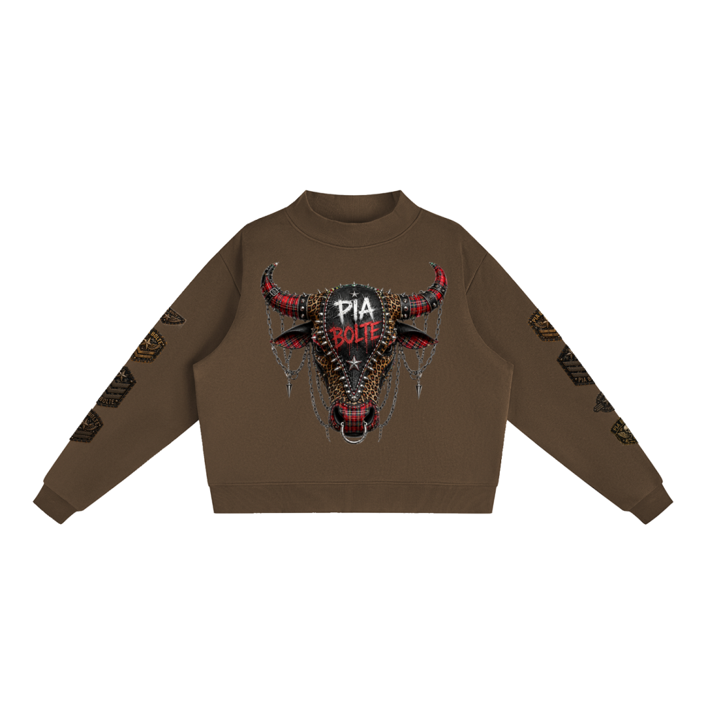 PIA BOLTE® REBEL BULL MOCK-NECK SWEATSHIRT
