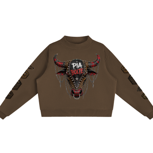 PIA BOLTE® REBEL BULL MOCK-NECK SWEATSHIRT