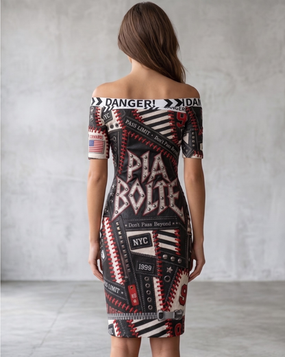 PIA BOLTE® Off-Shoulder Wrap Dress – Elegance Edition