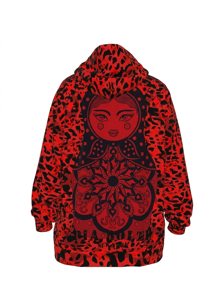 PIA BOLTE® Hoodie - Red Leo Matroschka - PIA BOLTE® COUTURE