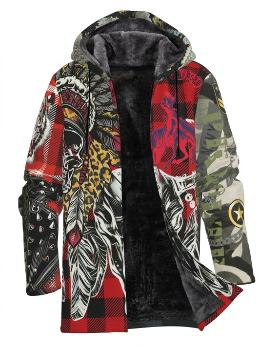 Hoodie jacket red Wild cowboy (unisex)