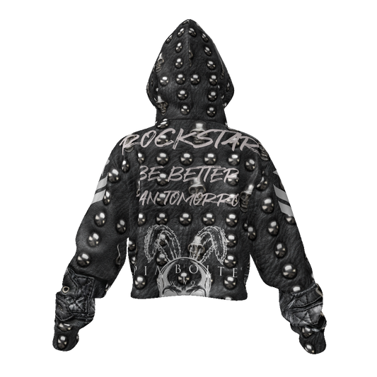 Crop Hoodie black ROCKSTAR ɴᴇᴡ ʟɪᴍɪᴛᴇᴅ