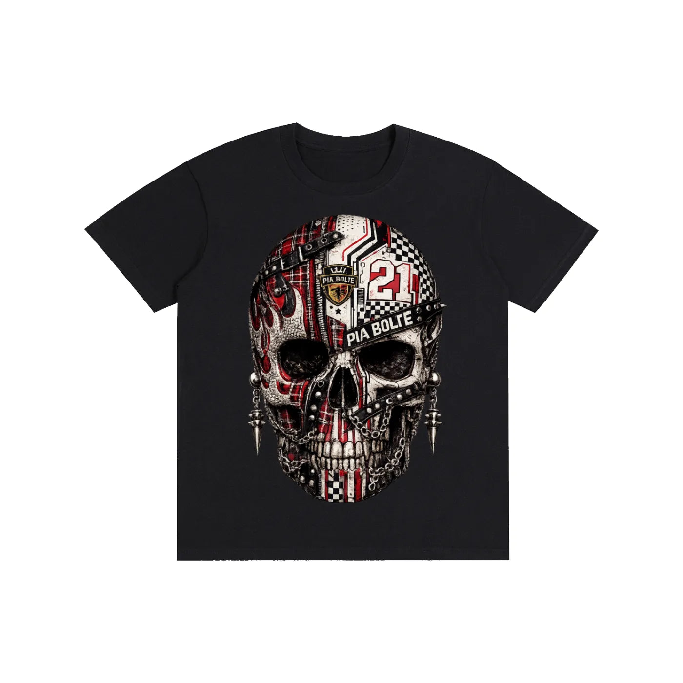 PIA BOLTE® Skull 21 Shirt Black – Rockstar Edition