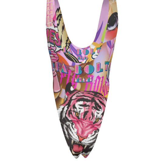 Women high cut Swimsuit Miami Fasion Zoo ᴸᴵᴹᴵᵀᴱᴰ