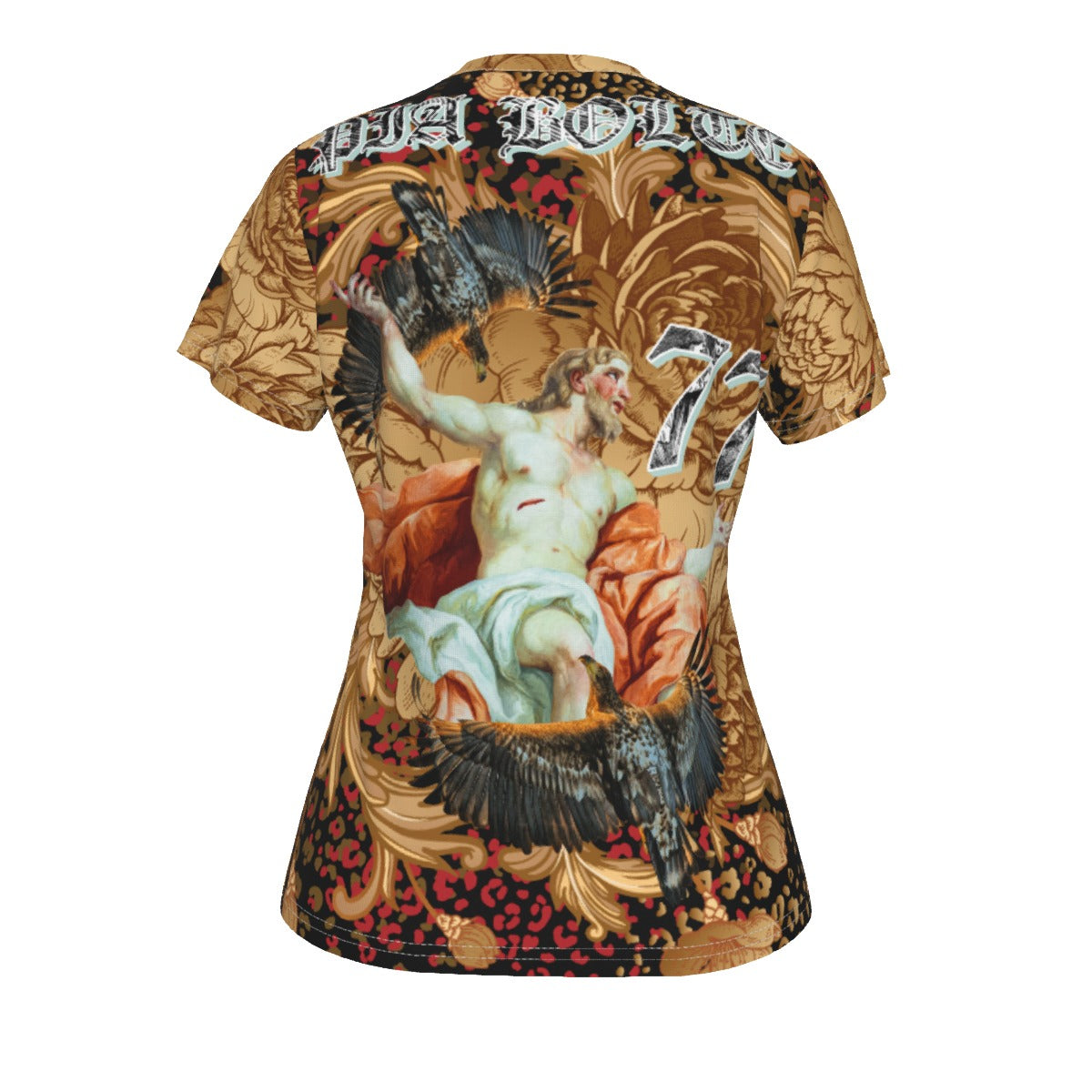 T-Shirt V-Neck Women angels flowers Jesus 77  ᴸᴵᴹᴵᵀᴱᴰ