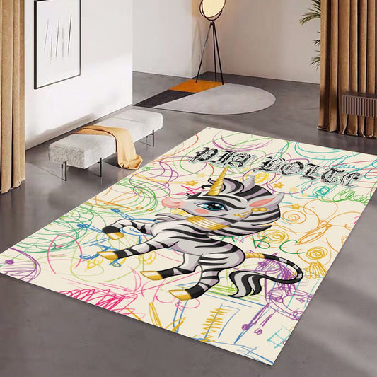 Floor Mat Unicorn Zebra  ᴸᴵᴹᴵᵀᴱᴰ