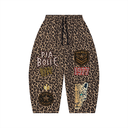PIA BOLTE® WILD 1977 LEOPARD BARREL SWEATPANTS