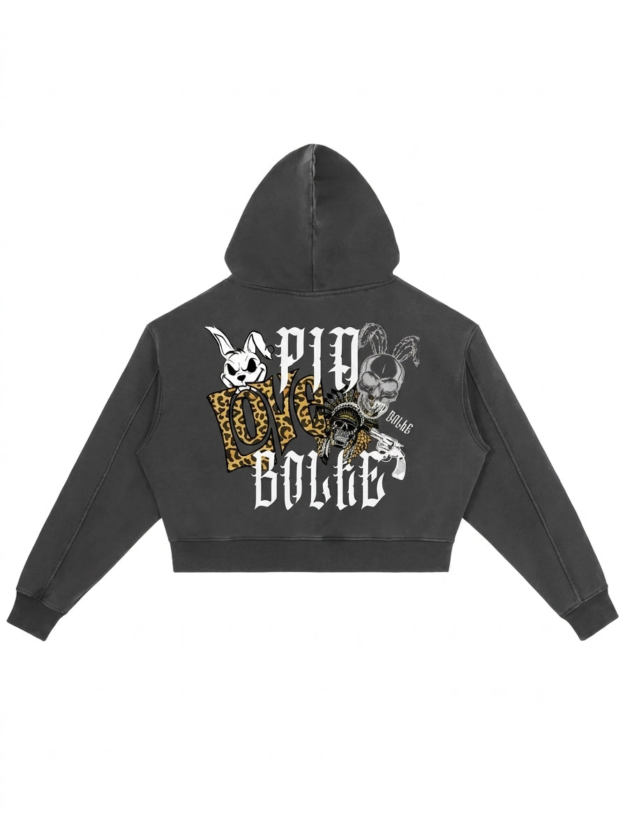 PIA BOLTE® HOODIE – Vintage Rebel CROP