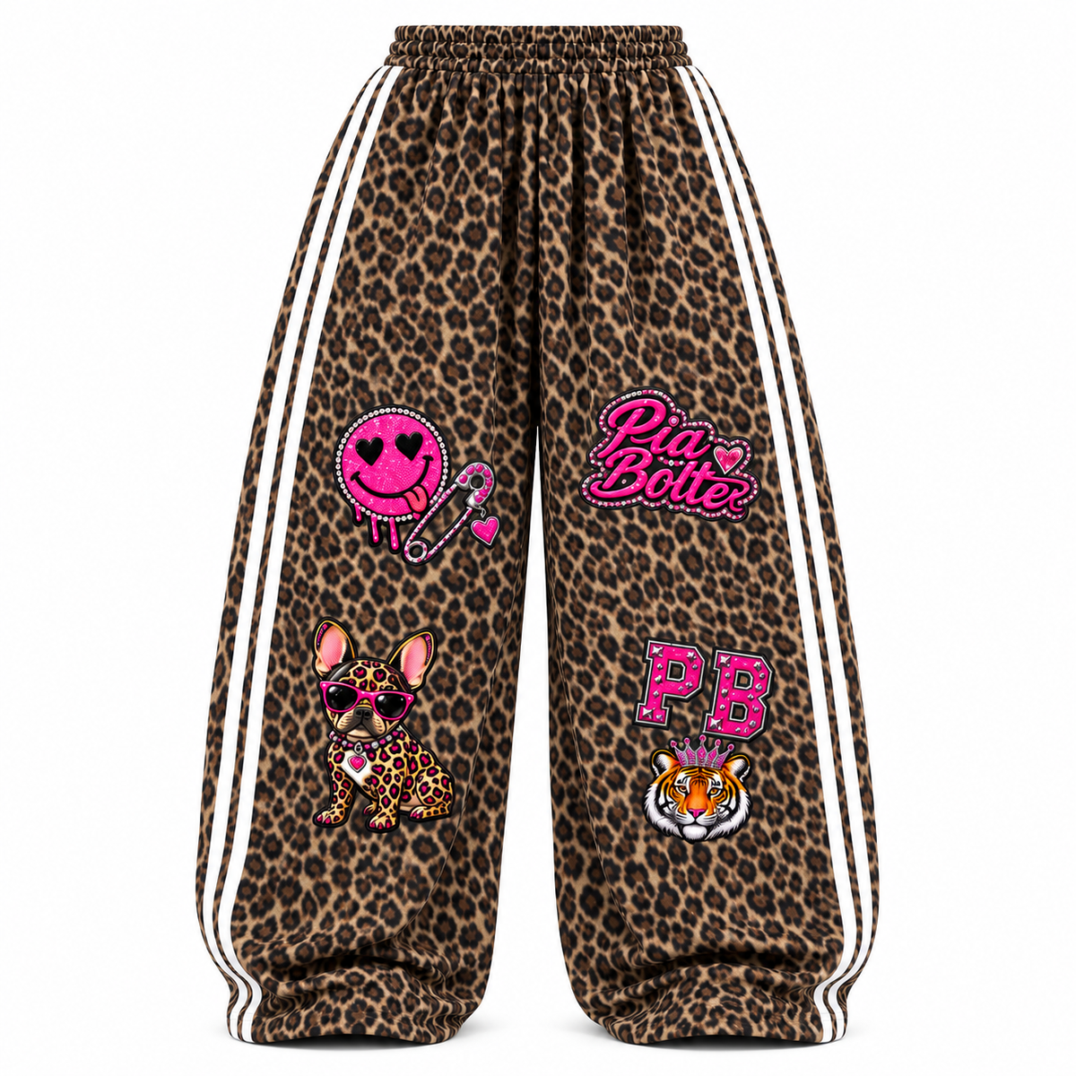 PIA BOLTE® PATCH RIOT LEOPARD BARREL SWEATPANTS
