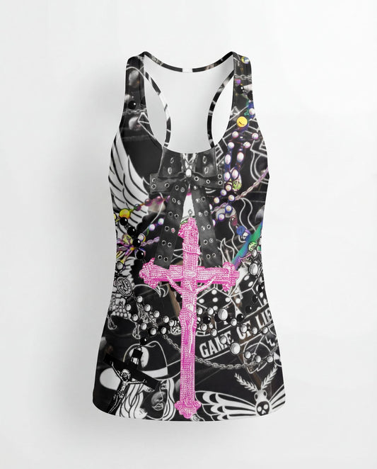 PIA BOLTE® “Sacred Chaos” Tanktop – Pink Cross Edition - PIA BOLTE® COUTURE