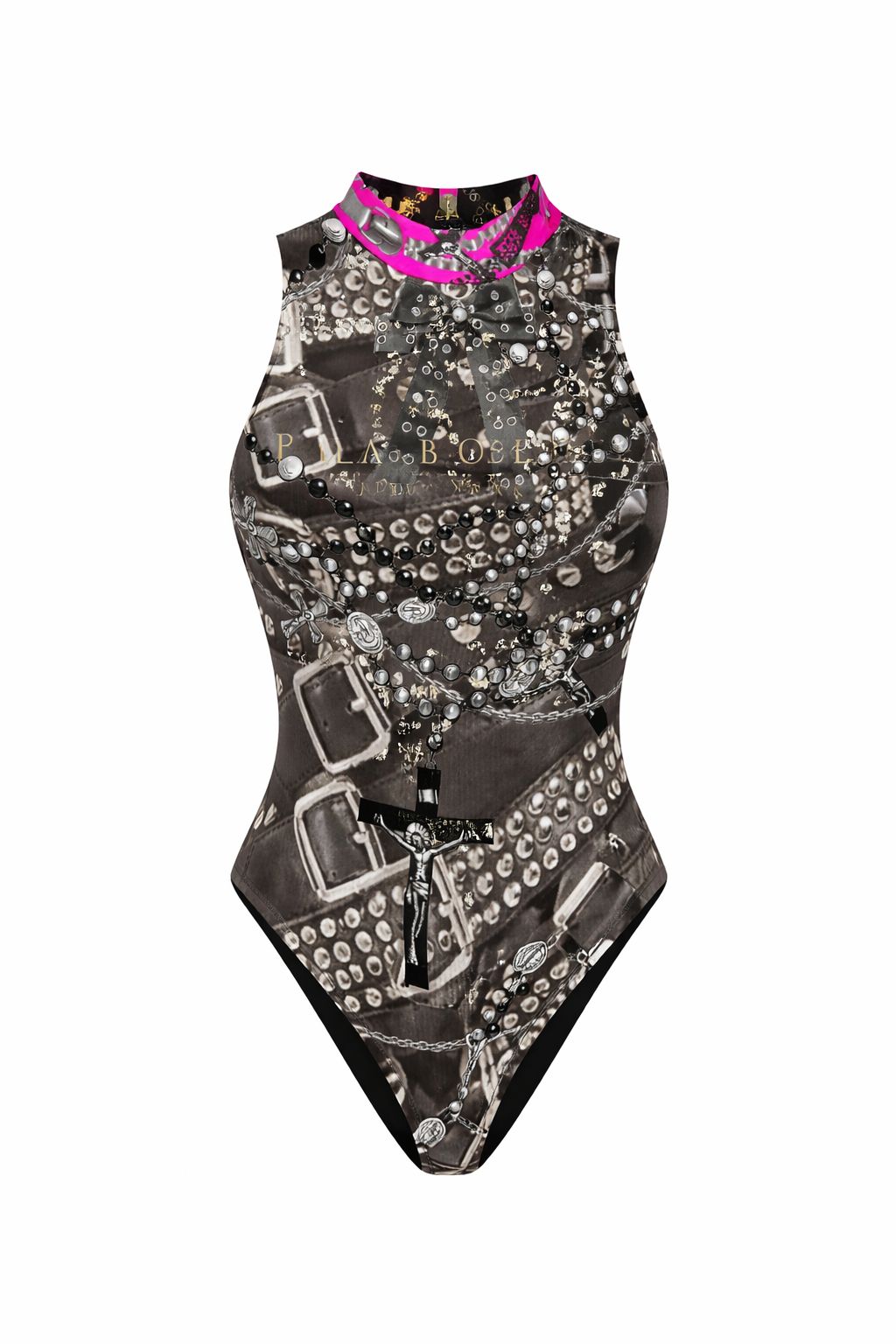 PIA BOLTE® Dark Saint Energy” Bodysuit – Rockstar Pray Edition - PIA BOLTE® COUTURE