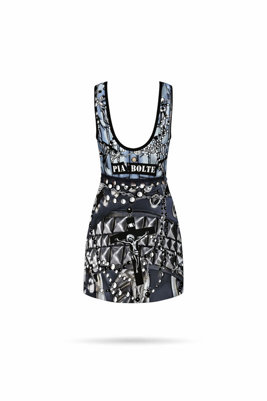 PIA BOLTE® Dress – Denim Chains Icon - PIA BOLTE® COUTURE