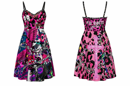 PIA BOLTE® PRAY Pink Dress Spaghetti Strap Couture Look - PIA BOLTE® COUTURE