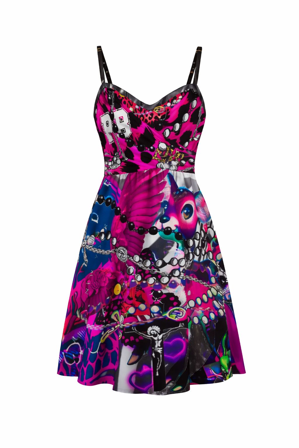 PIA BOLTE® PRAY Pink Dress Spaghetti Strap Couture Look - PIA BOLTE® COUTURE