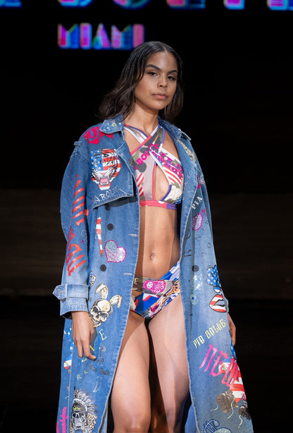 PIA BOLTE® Couture Trenchcoat – Miami Art Edition