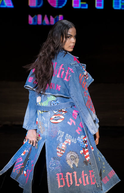 PIA BOLTE® Couture Trenchcoat – Miami Art Edition