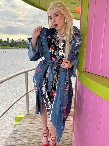PIA BOLTE® Couture Trenchcoat – Miami Art Edition