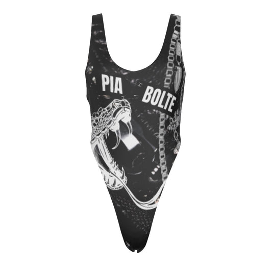 Women High Cut Swimsuit Dark Snake ᴸᴵᴹᴵᵀᴱᴰ