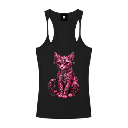 PIA BOLTE® PINK LEOPARD CAT & PB HEART RACERBACK TOP