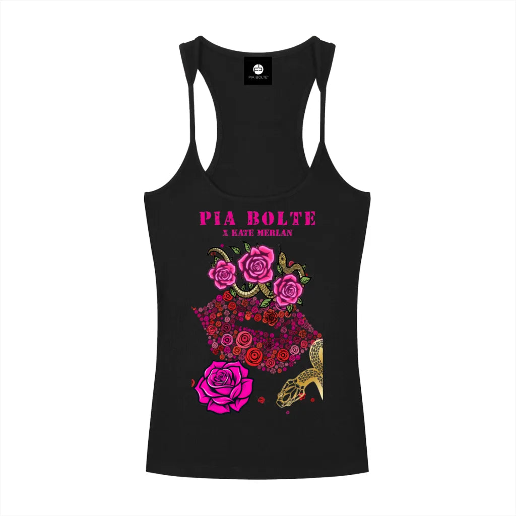 PIA BOLTE® Dark Rose Blossom Tank Top – Kate Merlan Edition - PIA BOLTE® COUTURE