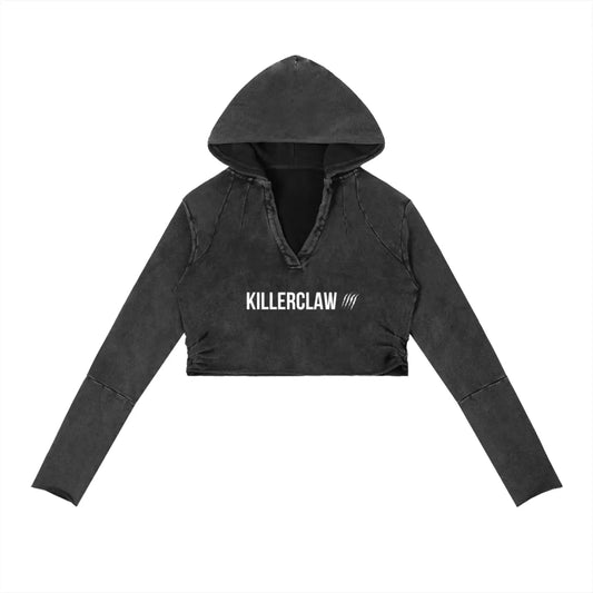KILLERCLAW® Vintage Washed Hoodie crop – TRY HARD Everyday