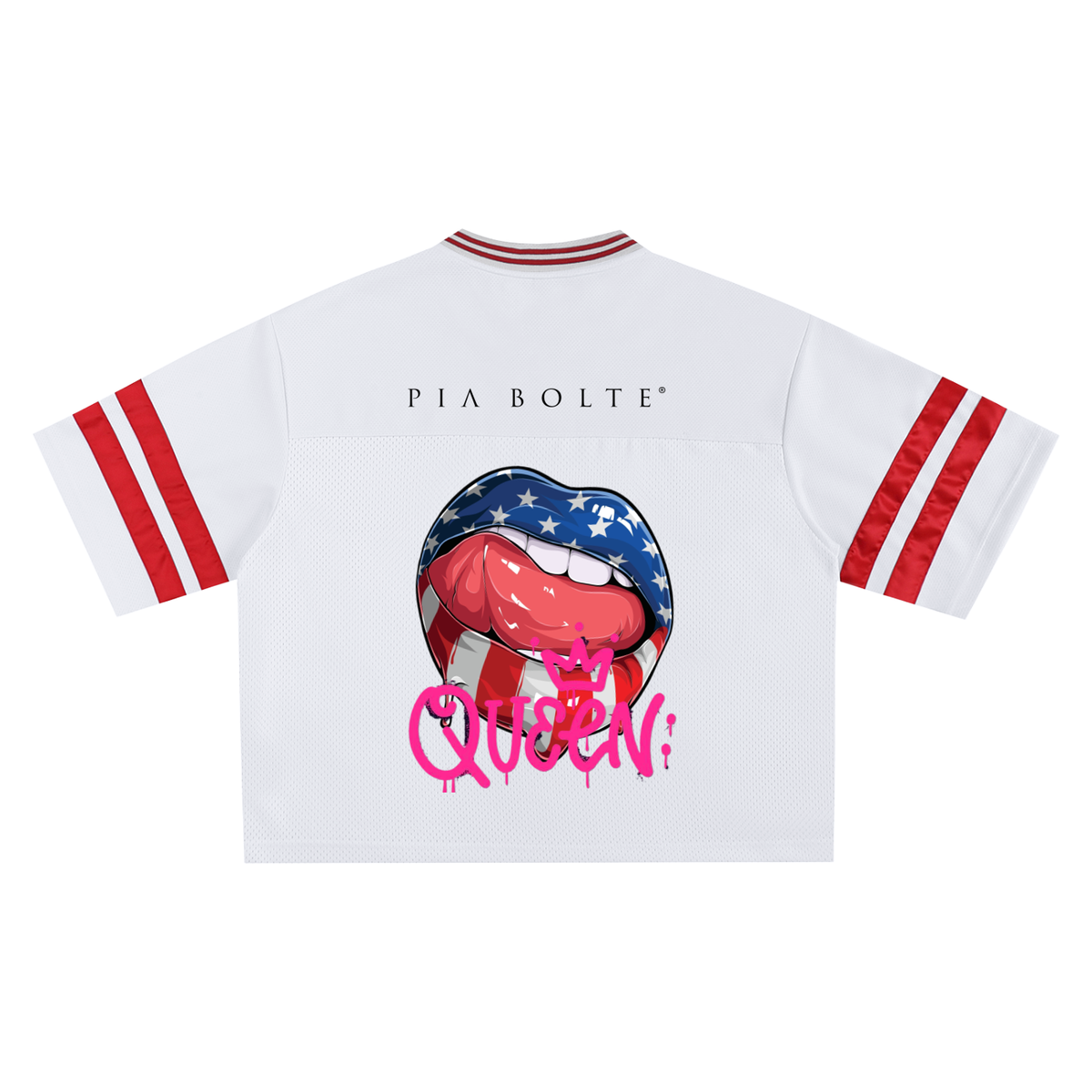 PIA BOLTE® USA QUEEN BUNNY MESH BOXY T-SHIRT