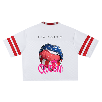 PIA BOLTE® USA QUEEN BUNNY MESH BOXY T-SHIRT