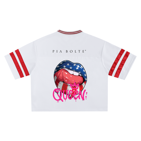 PIA BOLTE® USA QUEEN BUNNY MESH BOXY T-SHIRT