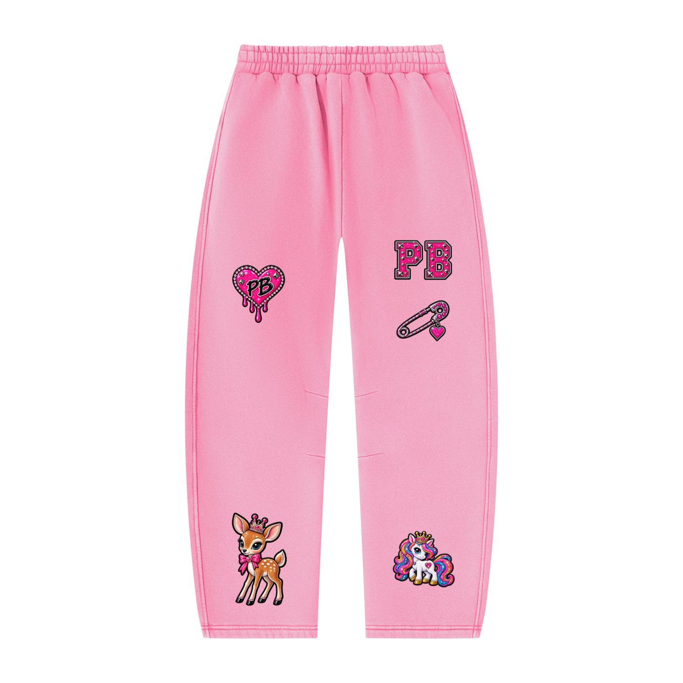PIA BOLTE® PINK GLAM PATCH BARREL SWEATPANTS