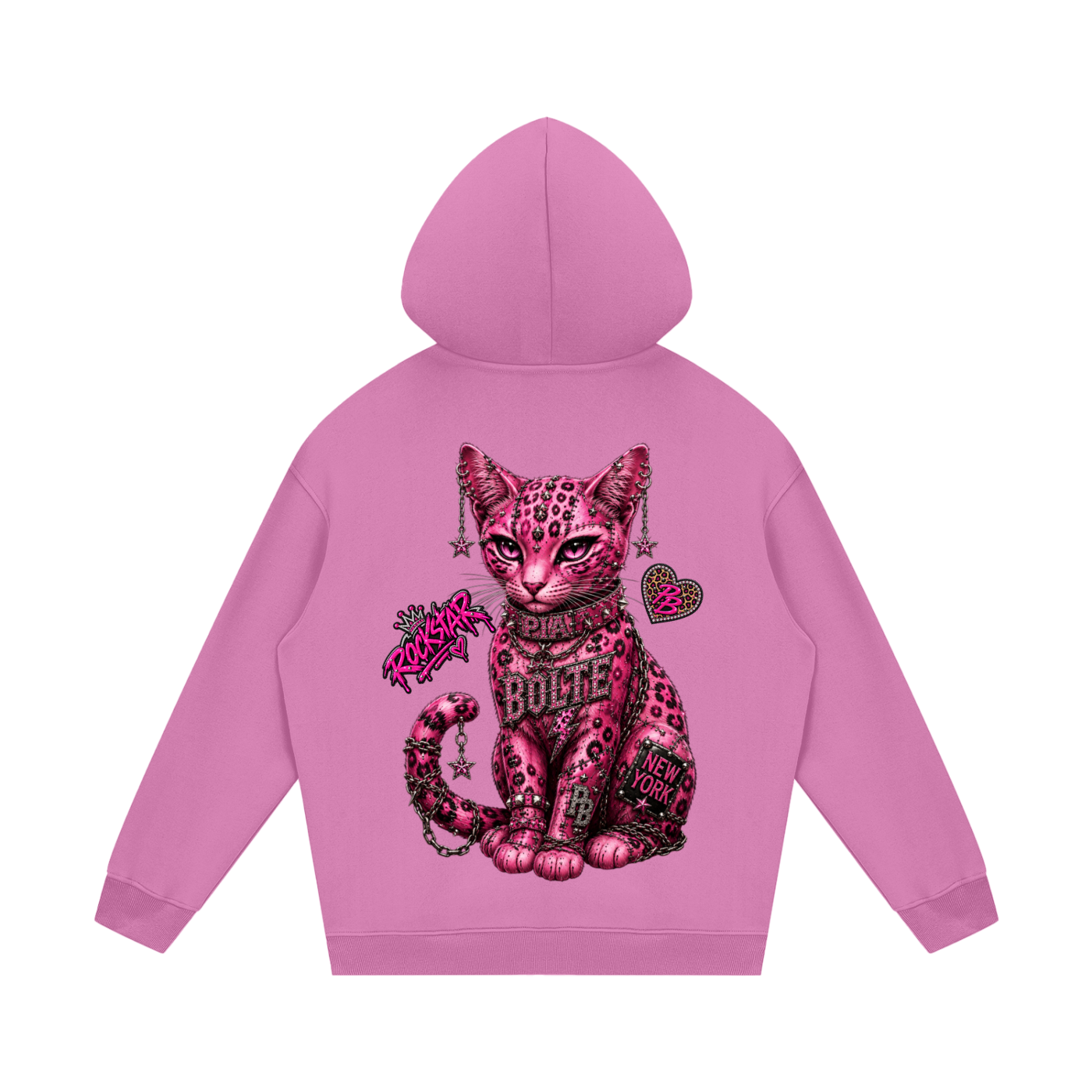 PIA BOLTE® ROCKSTAR FAWN & CAT FLEECE HOODIE